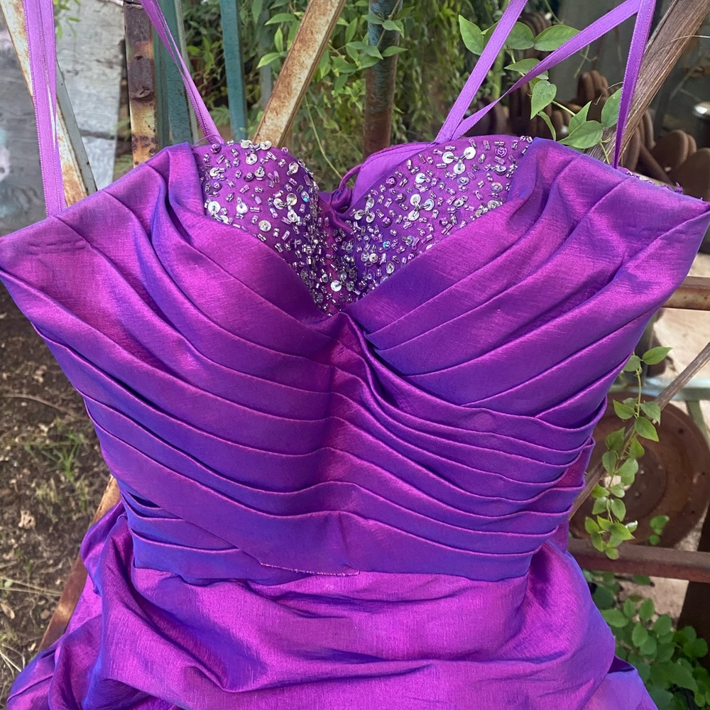 Beautiful iridescent purple vintage Cinderella Divine prom dress size small